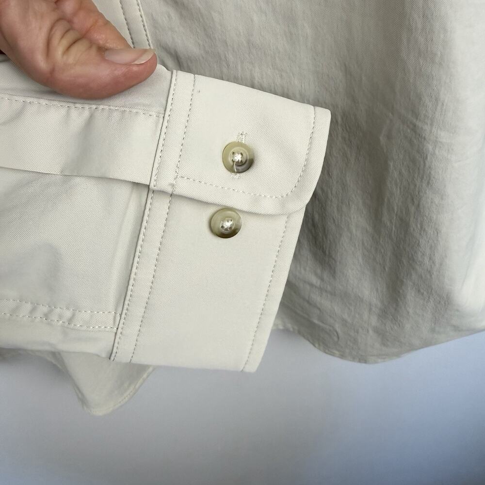 Poncho Slim Fit Shirt Men XL Hey Buddy Tan Magnetic Pocket UPF50+ Fishing Vented - Picture 11 of 13